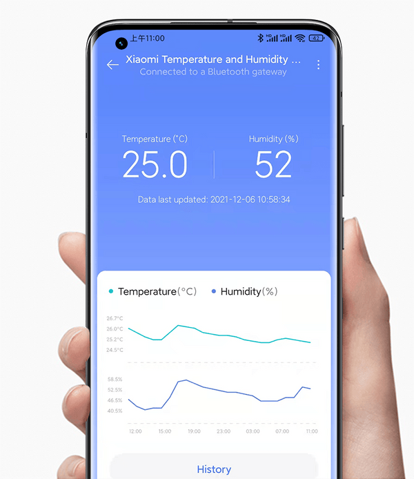 Xiaomi smart watch for temperature and humidity monitoring